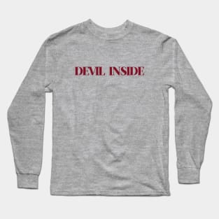 Devil Inside, burgundy Long Sleeve T-Shirt